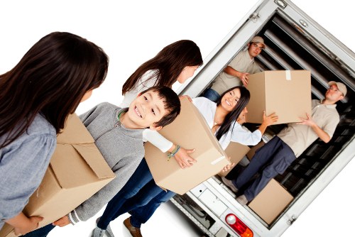 Removal team loading belongings for a Chiswick home move