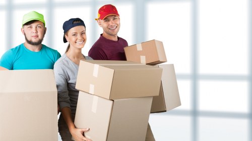 Preparing boxes and equipment for a local commercial relocation