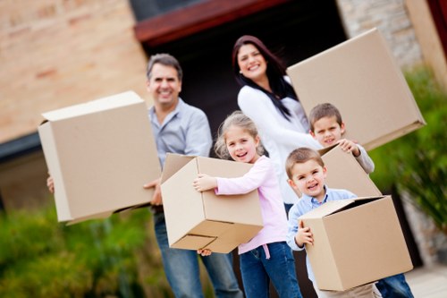 Secure loading of items into a moving van for a safe relocation