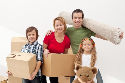 Local moving service near Chiswick High Road with boxes and furniture