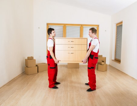 Moving van loaded for a Chiswick business transfer