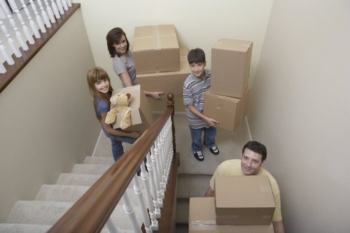 Team reviewing safety procedures during a moving job
